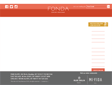 Tablet Screenshot of fondarestaurant.com